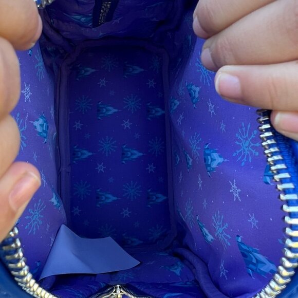 LOUNGEFLY DISNEY FROZEN ELZA CHIBI MINI BACKPACK BLUE